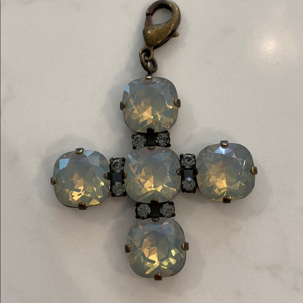 Sabika Smoky Crystal Cross Pendant
